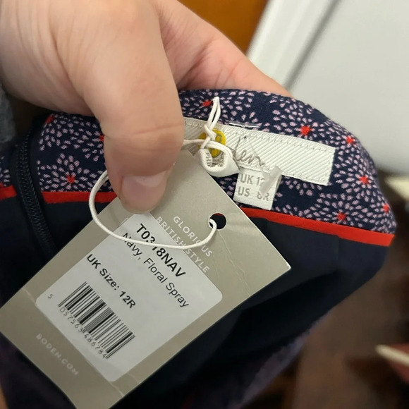 NWT BODEN VIRGINIA NAVY FLORAL SKIRT - Picture 5 of 6